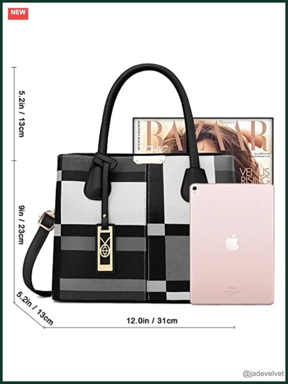 PU Leather Top Handle Satchel Tote Shoulder Bag Crossbody Purse